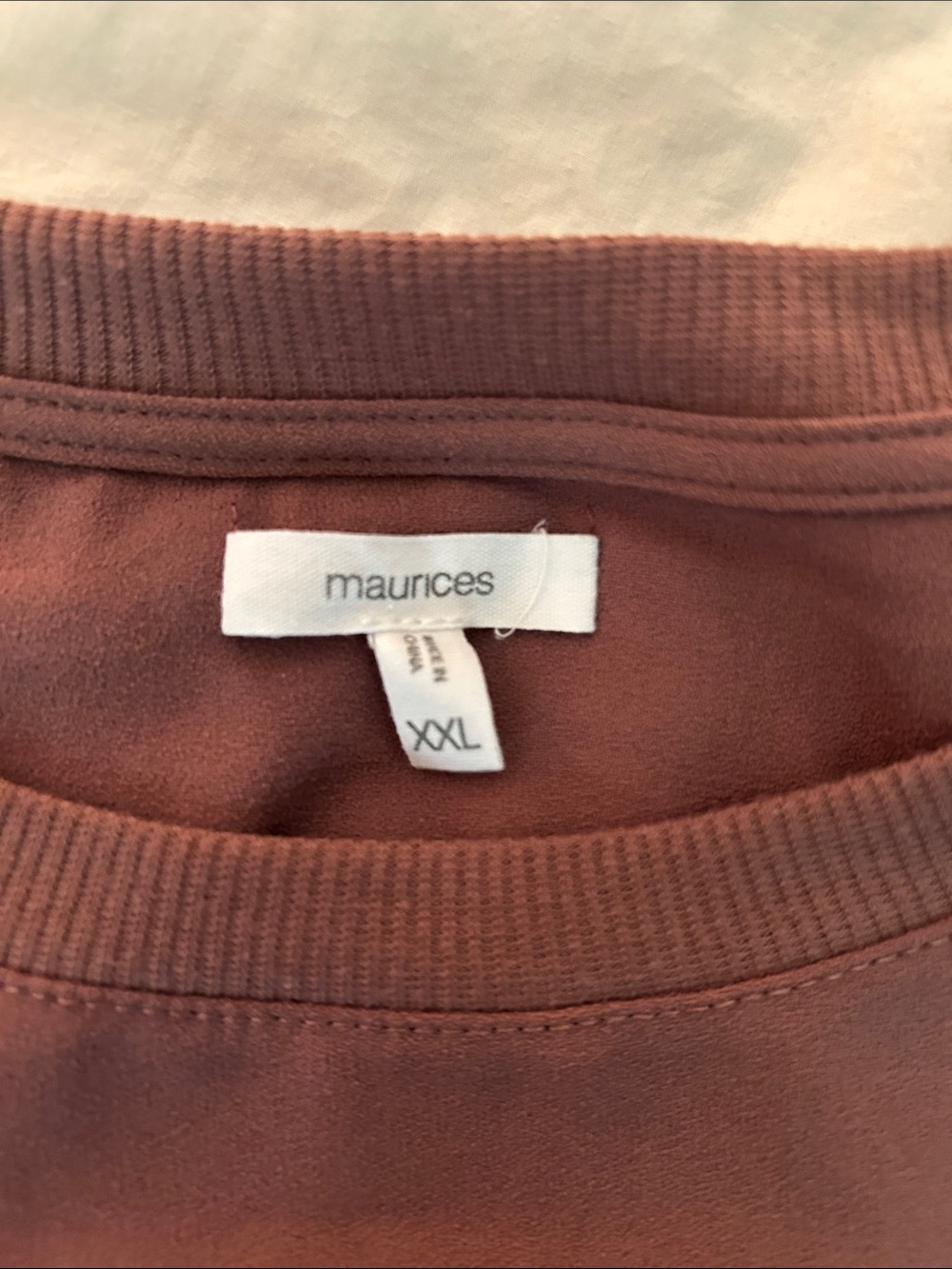 Maurices Mauve Pullover Blouse with Floral Sleeve Embroidery - Picture 3 of 6